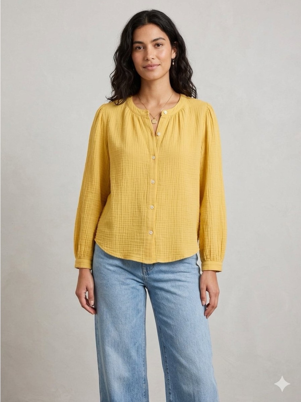 magaschoni 100% ORGANIC COTTON Boxy Popover Top Large